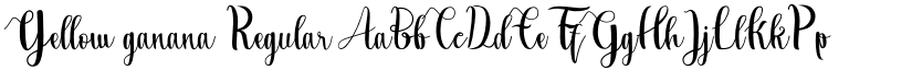 Yellow ganana Regular font