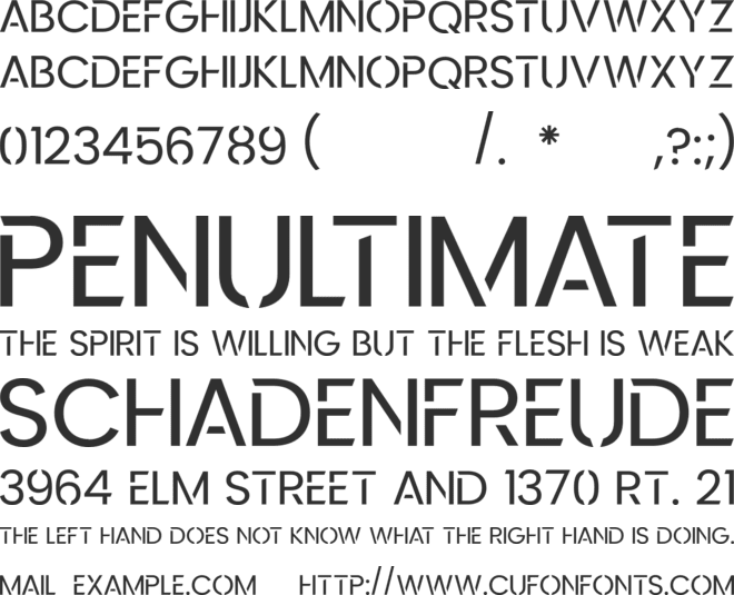 Kerox-NonCommercial font preview