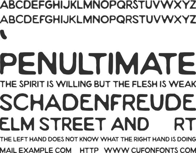 North Way font preview