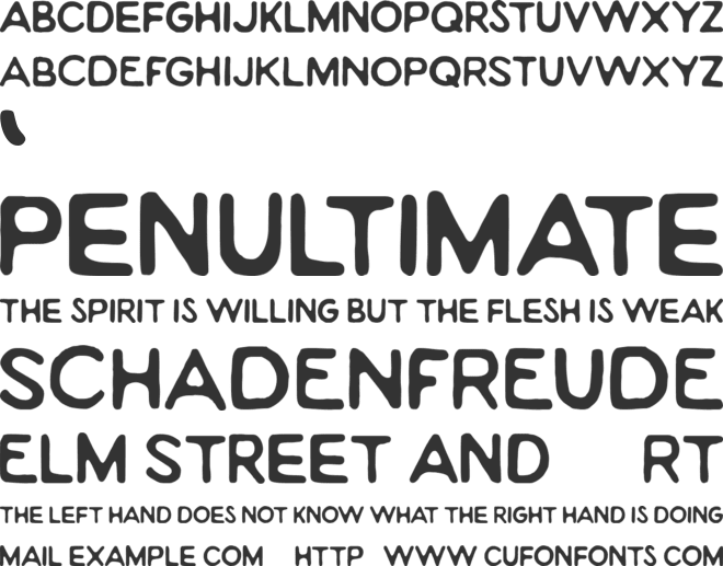 North Way font preview