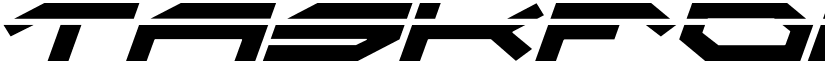 Taskforce Laser Italic font