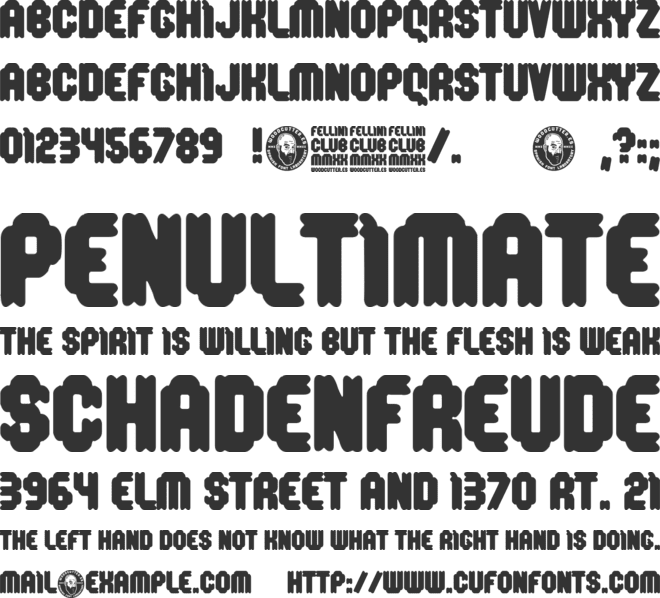 Fellini Club font preview