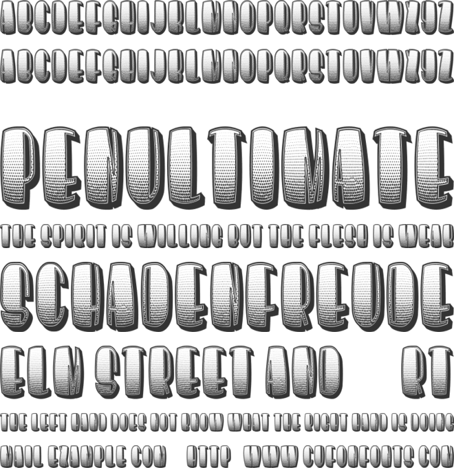 Organiser font preview