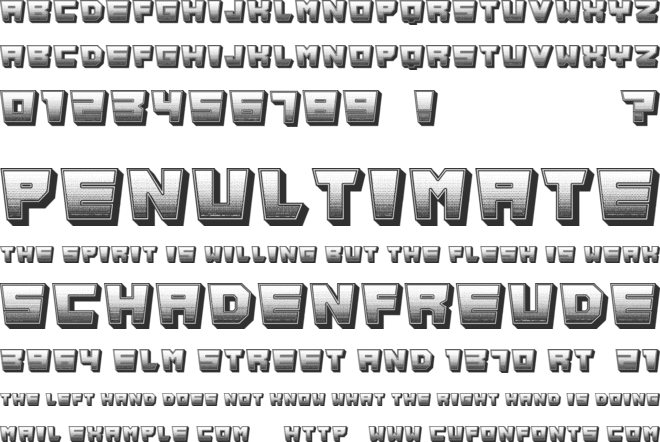 Energy font preview
