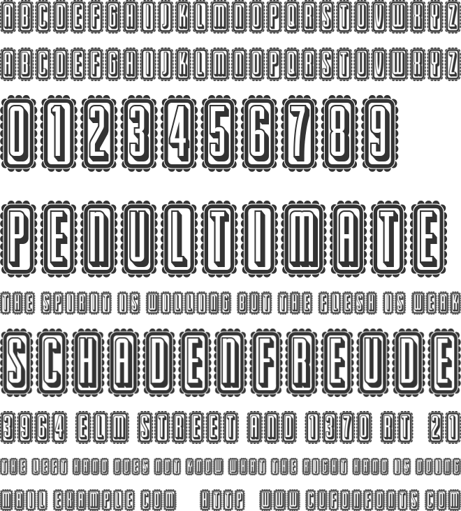 Capital Relationship font preview