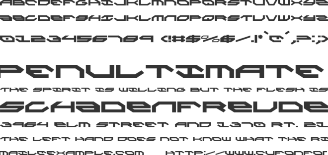 Taskforce font preview
