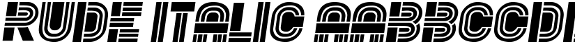 Rude Italic font