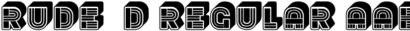 Rude 3D Regular font