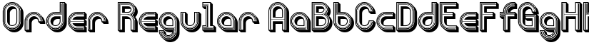 Order Regular font