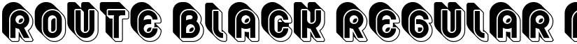 Route Black Regular font