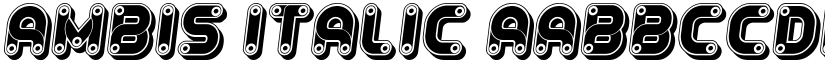 Ambis Italic font