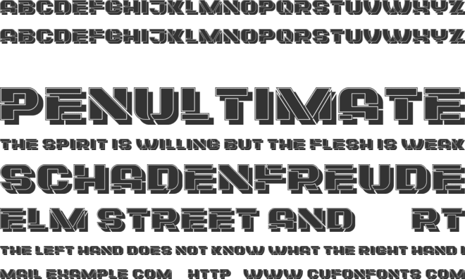 Tranchante font preview