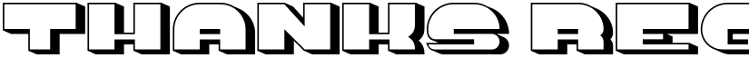 Thanks Regular font