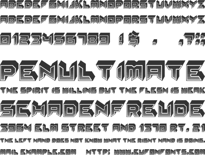 Serenada font preview