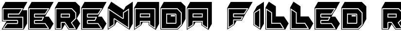 Serenada Filled Regular font