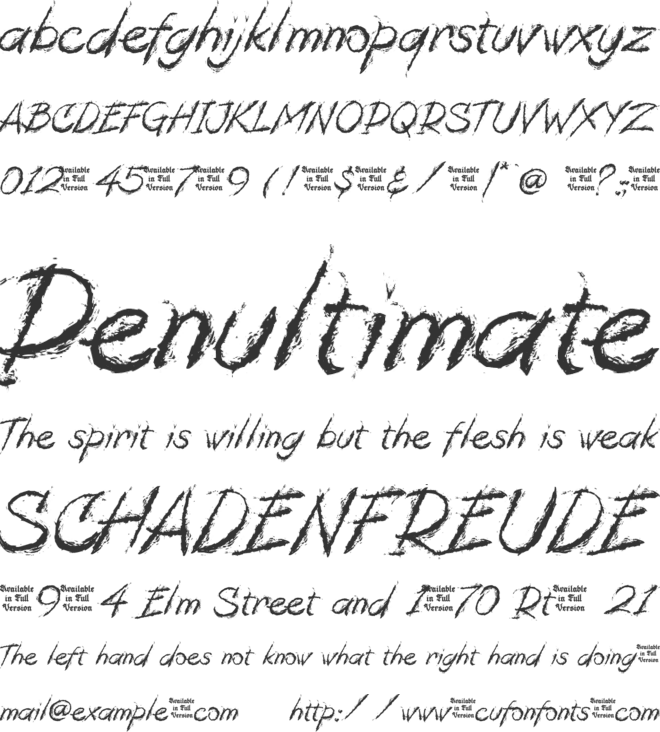 Dread  Endings font preview