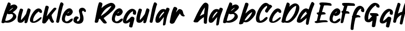 Buckles Regular font