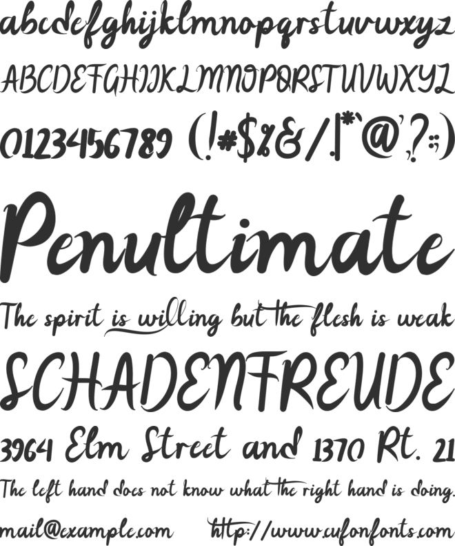 The Brilliant font preview