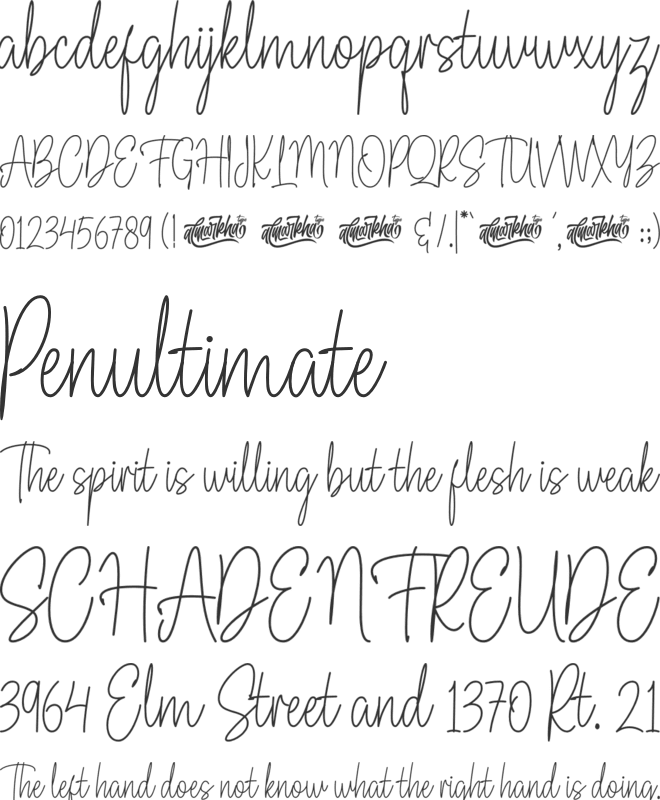 Fioretta Millano font preview