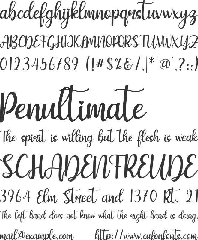 plants lovin font preview