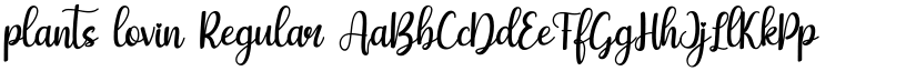 plants lovin Regular font