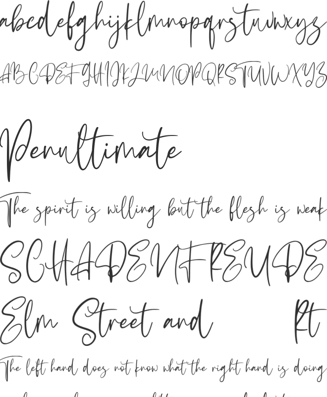 Elosiam Free font preview