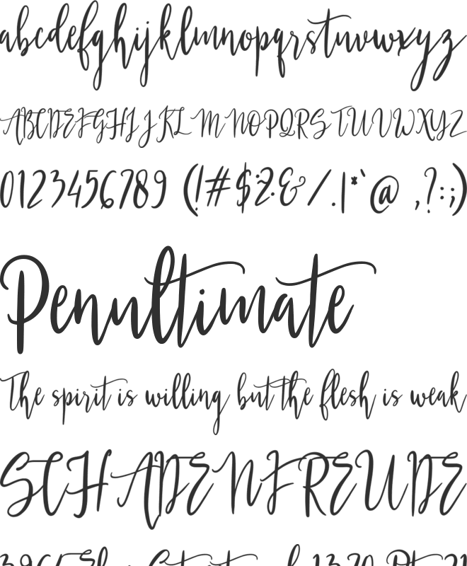 Gesthyla font preview
