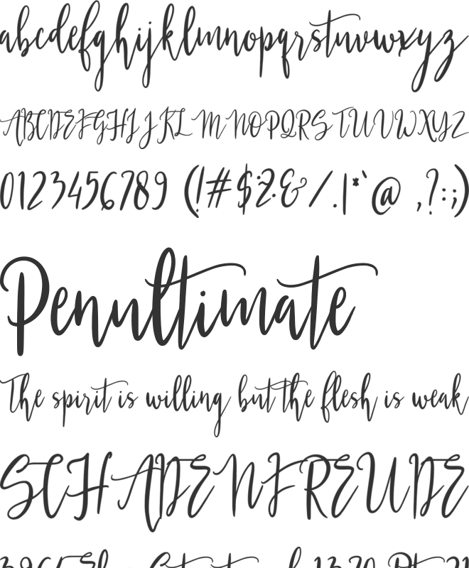 Gesthyla font preview