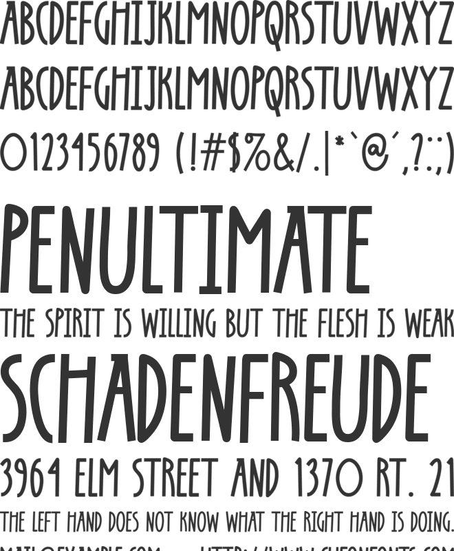 Rounstac font preview