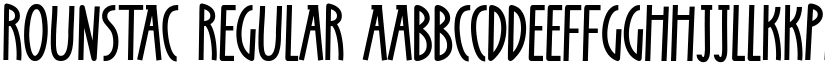 Rounstac Regular font