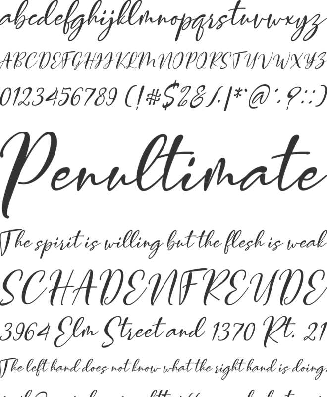 brilliants font preview