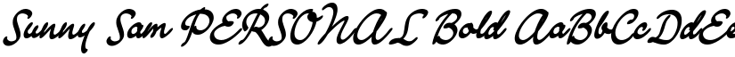 Sunny Sam PERSONAL Bold font