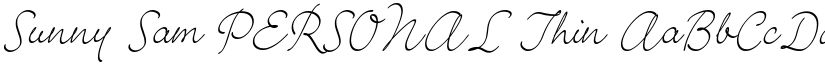 Sunny Sam PERSONAL Thin font