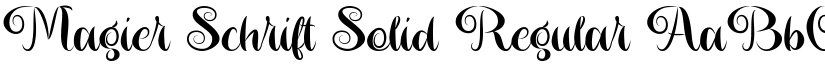 Magier Schrift Solid Regular font
