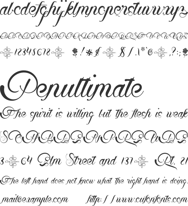 Beautifuly font preview
