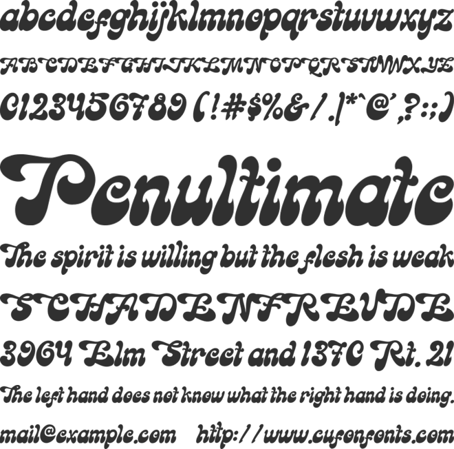 Goodbees font preview