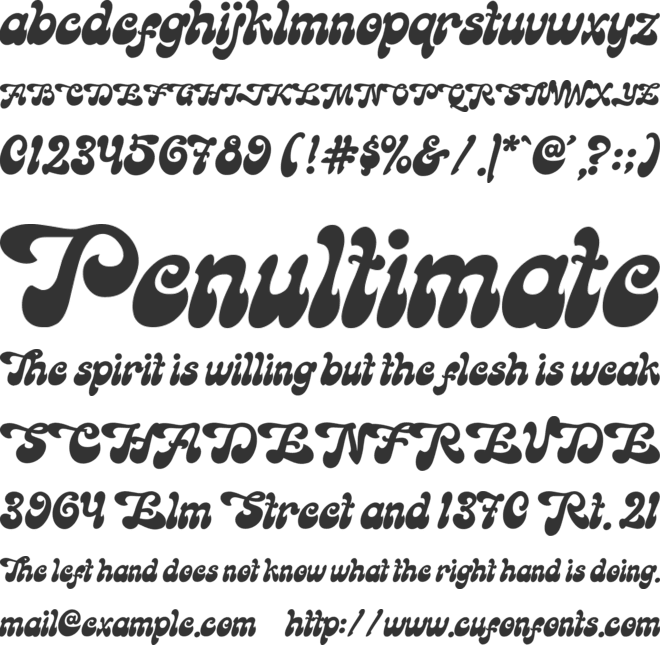 Goodbees font preview