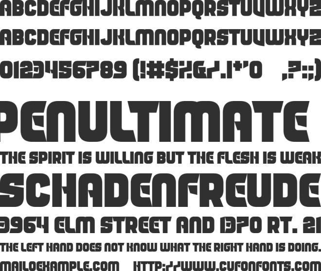 Charge Off font preview