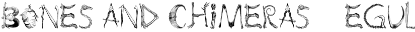 bones and chimeras Regular font
