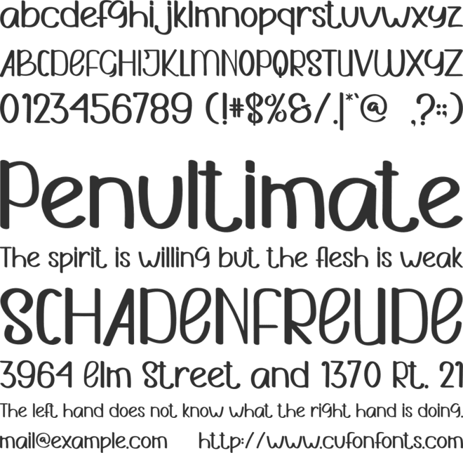 THE HUMBLE font preview