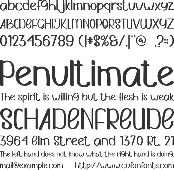 THE HUMBLE font preview