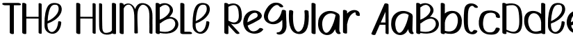 THE HUMBLE Regular font
