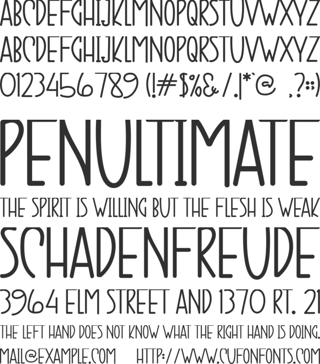 CHUBBY RUBBY font preview