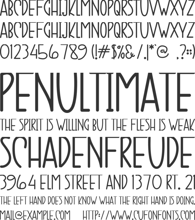 CHUBBY RUBBY font preview