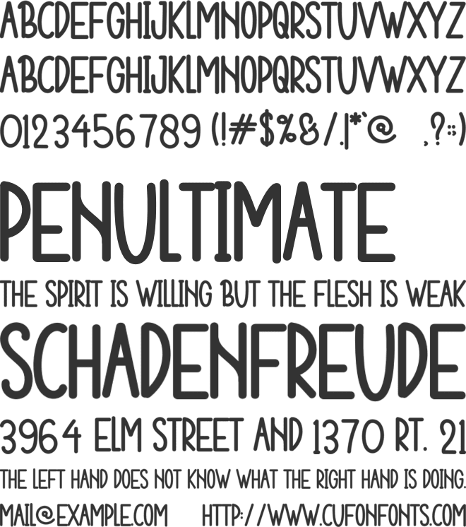 HAPPY DOODLE font preview