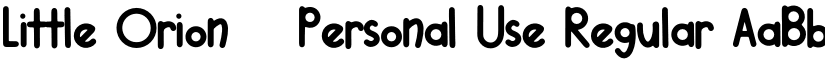 Little Orion - Personal Use Regular font