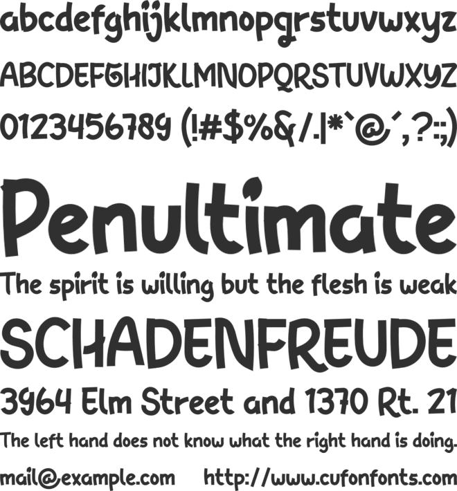 THE RainK font preview