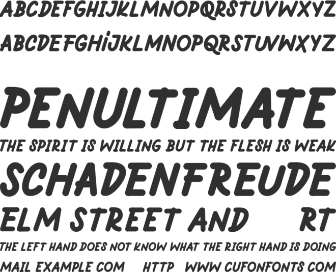 Hantari FREE font preview