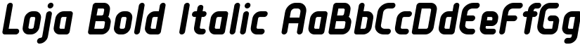 Loja Bold Italic font
