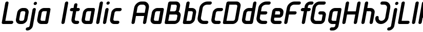 Loja Italic font